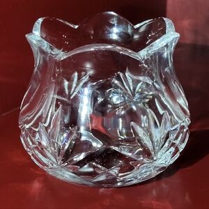 ILLUSIONS, Small Hand-Crafted, Tulip-Shaped Lead Crystal Bowl (Slovenia)